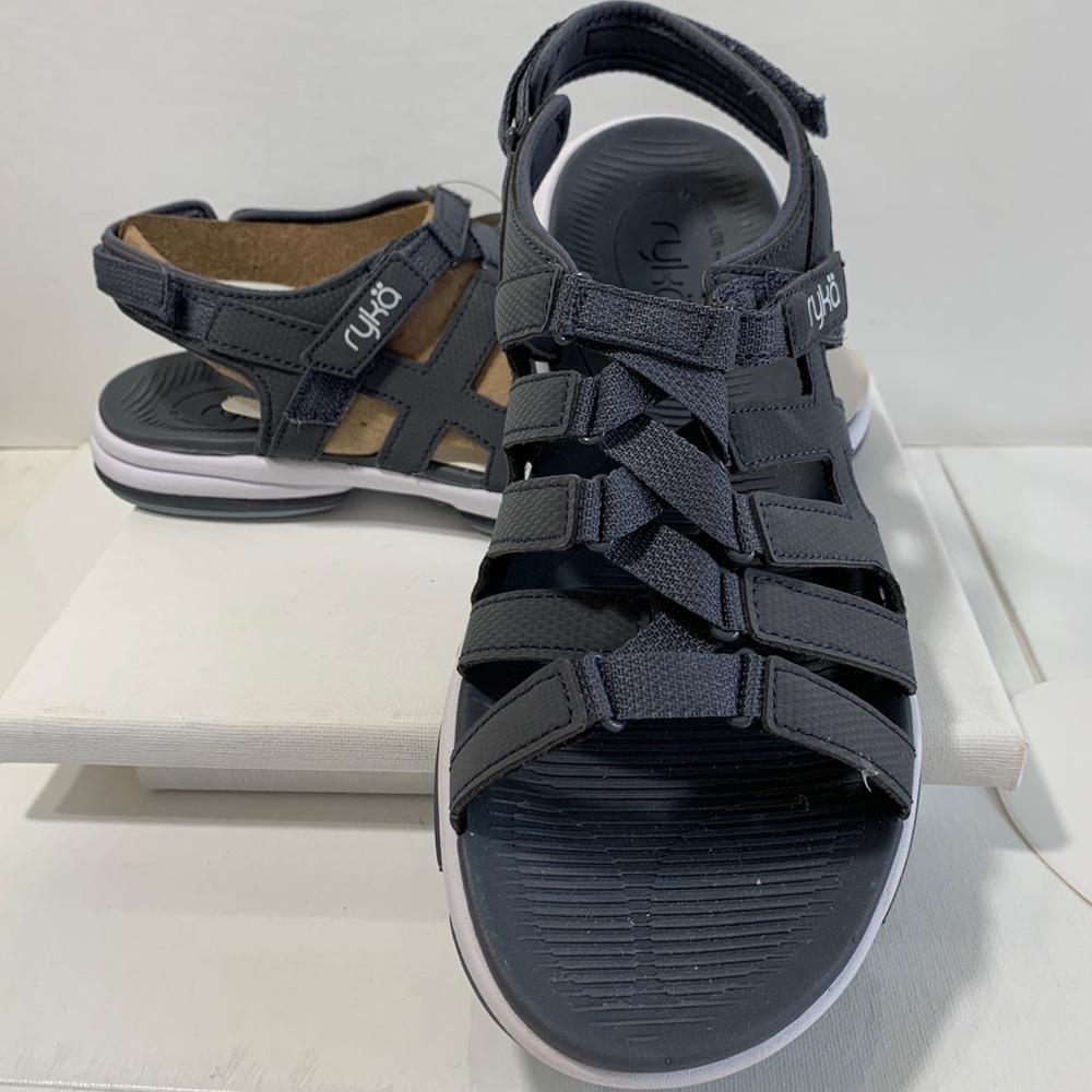New Ryka walking sandals grey and white 7.5